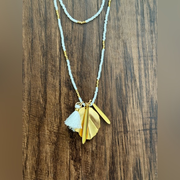 J.crew beaded shell and tassel pendant necklace - Picture 8 of 11